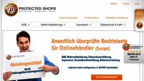 What Protected-shops.de website looked like in 2016 (7 years ago)