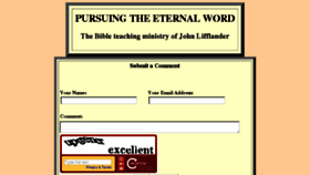 What Pursuingtheword.com website looked like in 2016 (8 years ago)