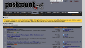 What Postcount.net website looked like in 2016 (8 years ago)