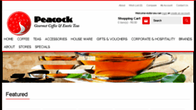 What Peacockteaandcoffee.co.za website looked like in 2016 (7 years ago)