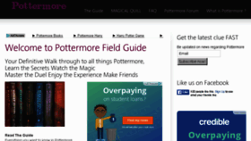 What Pottermorefieldguide.com website looked like in 2016 (7 years ago)