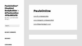 What Paulsonline.co.uk website looked like in 2016 (7 years ago)