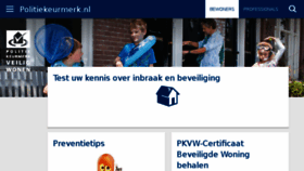 What Politiekeurmerk.nl website looked like in 2016 (8 years ago)
