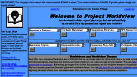 What Projectworldview.org website looked like in 2016 (7 years ago)