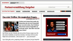 What Partnervermittlung-ratgeber.de website looked like in 2016 (7 years ago)