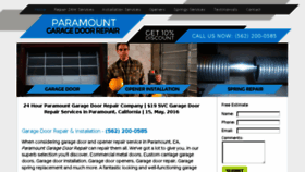 What Paramountcagaragedoorrepair.com website looked like in 2016 (7 years ago)