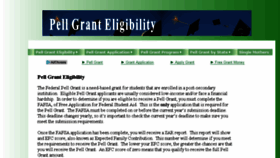What Pellgranteligibility.com website looked like in 2016 (7 years ago)