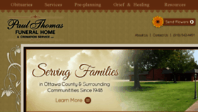 What Paulthomasfuneralhomes.com website looked like in 2016 (7 years ago)