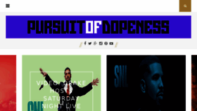 What Pursuitofdopeness.com website looked like in 2016 (7 years ago)
