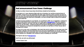 What Powersoccer.com website looked like in 2016 (7 years ago)