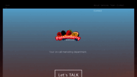 What Passionberrymarketing.com website looked like in 2016 (7 years ago)