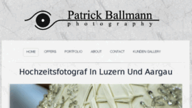 What Patrickballmann.ch website looked like in 2016 (8 years ago)