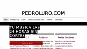 What Pedroluro.com website looked like in 2016 (7 years ago)