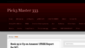 What Pick3master333.com website looked like in 2016 (7 years ago)