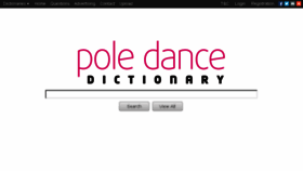 What Poledancedictionary.com website looked like in 2016 (7 years ago)