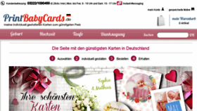 What Printbabycards.de website looked like in 2016 (7 years ago)