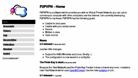 What P2pvpn.org website looked like in 2016 (7 years ago)