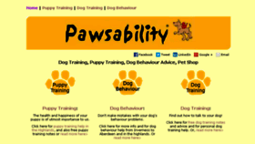 What Pawsability.co.uk website looked like in 2016 (8 years ago)