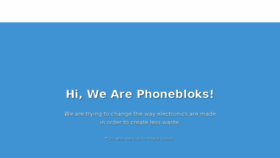 What Phonebloks.com website looked like in 2016 (7 years ago)