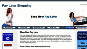 What Paylatershops.com website looked like in 2016 (7 years ago)