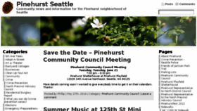 What Pinehurstseattle.org website looked like in 2016 (7 years ago)