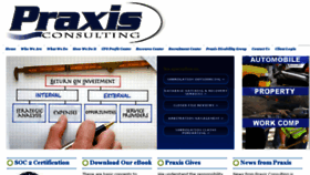 What Praxisconsulting.com website looked like in 2016 (7 years ago)