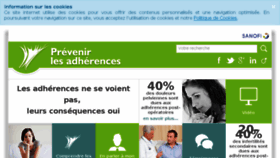 What Prevenirlesadherences.com website looked like in 2016 (7 years ago)