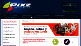 What Pixz.com.mx website looked like in 2016 (7 years ago)