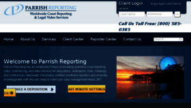 What Parrishreporting.com website looked like in 2016 (7 years ago)