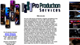 What Proproductionservices.com website looked like in 2016 (7 years ago)