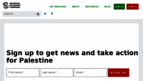 What Palestinecampaign.org website looked like in 2016 (7 years ago)