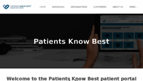 What Patientsknowbest.com website looked like in 2016 (7 years ago)