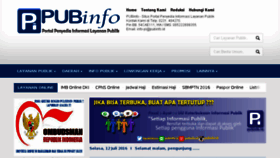 What Pubinfo.id website looked like in 2016 (7 years ago)