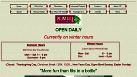 What Plumhillwine.com website looked like in 2016 (7 years ago)