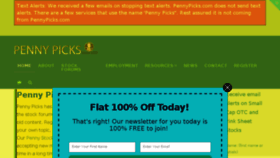What Pennypicks.com website looked like in 2016 (7 years ago)