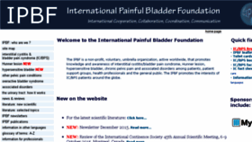 What Painful-bladder.org website looked like in 2016 (7 years ago)