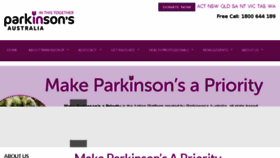 What Parkinsons.org.au website looked like in 2016 (7 years ago)