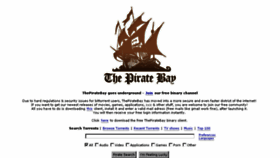 What Piratebayproxy.be website looked like in 2016 (7 years ago)