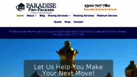 What Paradisepropackers.com.au website looked like in 2016 (7 years ago)