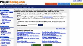 What Projectspring.com website looked like in 2016 (7 years ago)