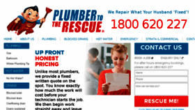 What Plumbertotherescue.com.au website looked like in 2016 (7 years ago)