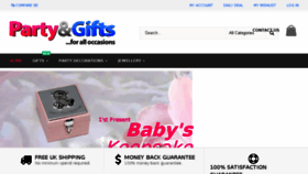 What Partyngifts.co.uk website looked like in 2016 (7 years ago)
