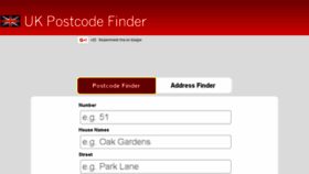What Postcode-finder.net website looked like in 2016 (7 years ago)