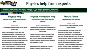 What Physics247.com website looked like in 2016 (7 years ago)