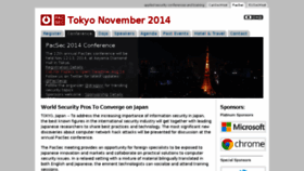 What Pacsec.jp website looked like in 2016 (8 years ago)