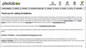 What Photoboxgallery.com website looked like in 2016 (7 years ago)