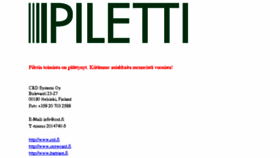What Piletti.fi website looked like in 2016 (7 years ago)