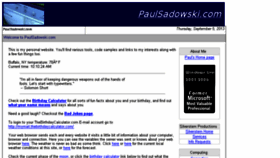 What Paulsadowski.com website looked like in 2016 (7 years ago)