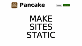 What Pancake.io website looked like in 2016 (7 years ago)