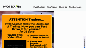 What Pivotscalper.com website looked like in 2016 (7 years ago)